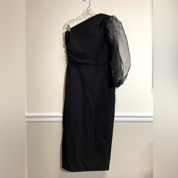 BRITTANY FUSON WREN DRESS BLACK one shoulder puff sleeve dress - Picture 6 of 12